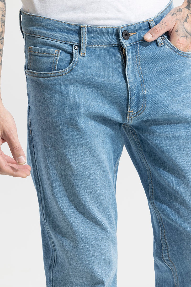 SNITCH Dazzle Ocean Blue Bootcut Jeans - Image 5